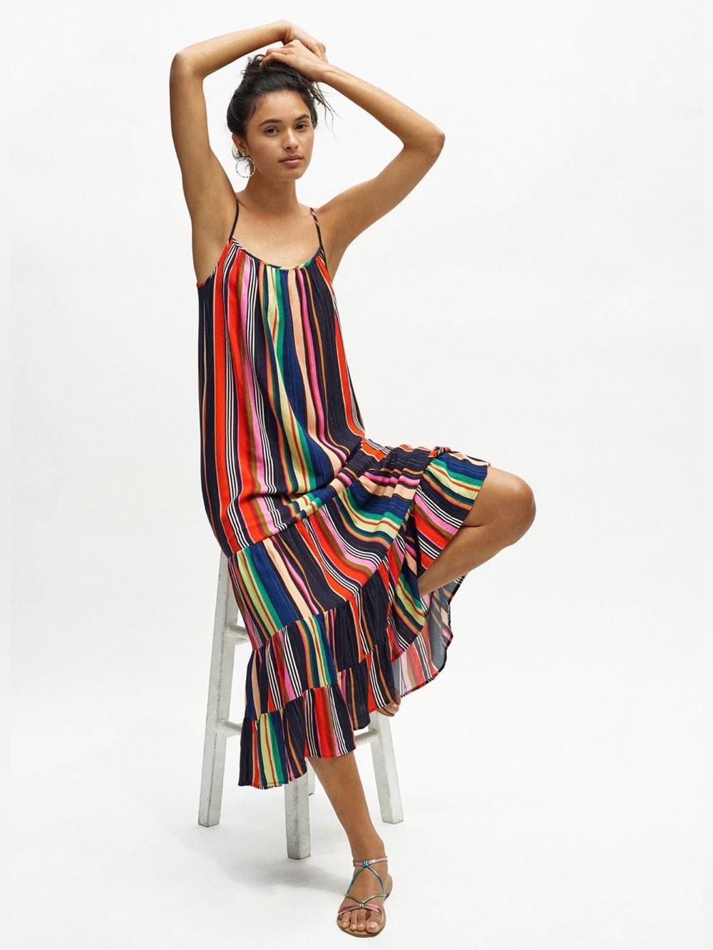 Farm Rio Rainbow Shimmer Maxi Dress